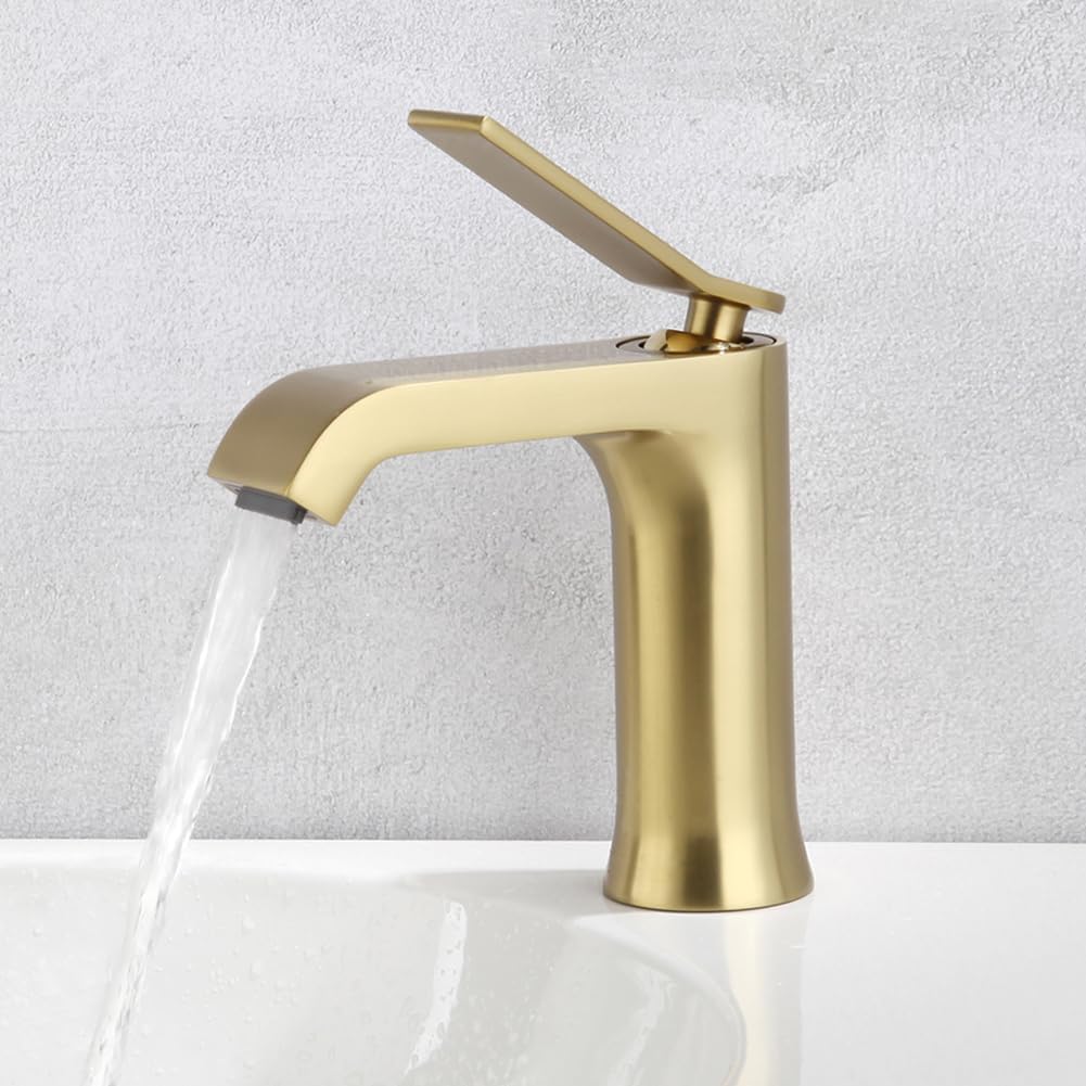 Comprar POP SANITARYWARE Brushed Gold Waterfall Bathroom Sink Faucet