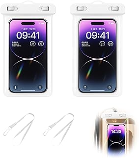 2 Pack Waterproof Phone Pouch, Universal Underwater Phone Case for Smartphones up to 9" - IPX8 Certified Dry Bag for Beac...