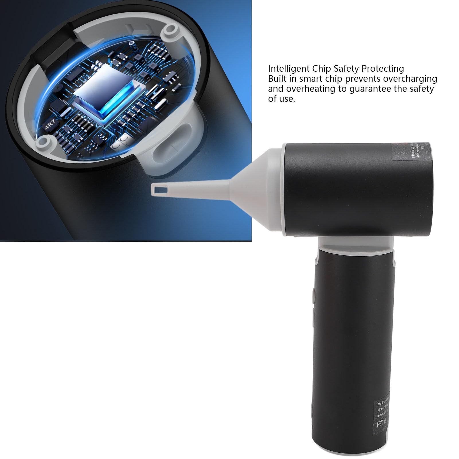 Souffleur D’air électrique, Dépoussiéreur Portable 110000 Tr/min (BLACK)