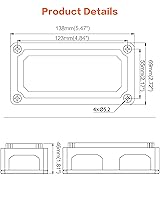 Vista 6 de IZTOSS Barra de autobús de 12 V resistente al agua Bloque de distribución de energía con 4 pernos de terminal de 5/16 pulgadas (M8) Batería