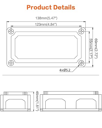 Miniatura 6 de IZTOSS Barra de autobús de 12 V resistente al agua Bloque de distribución de energía con 4 pernos de terminal de 516 pulgadas (M8) Batería de