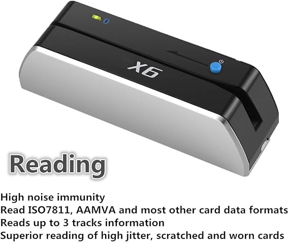 Bluetooth USB 3 Tracks X6(BT) VIP Card Reader Writer Encoder Mini Portable