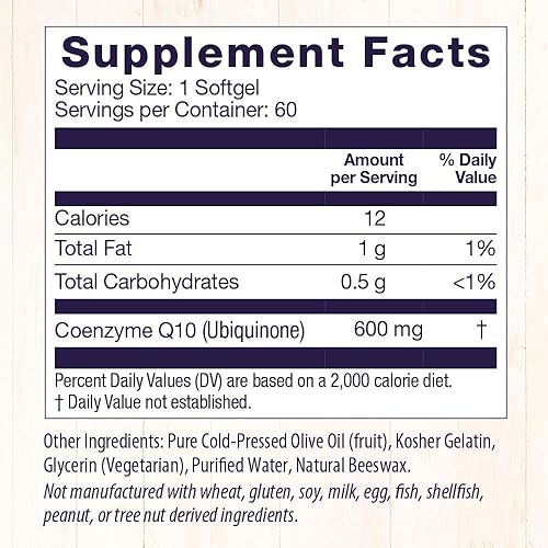 Miniatura 5 de Healthy Origins CoQ10 Kaneka Q10 600 mg 60 cápsulas blandas