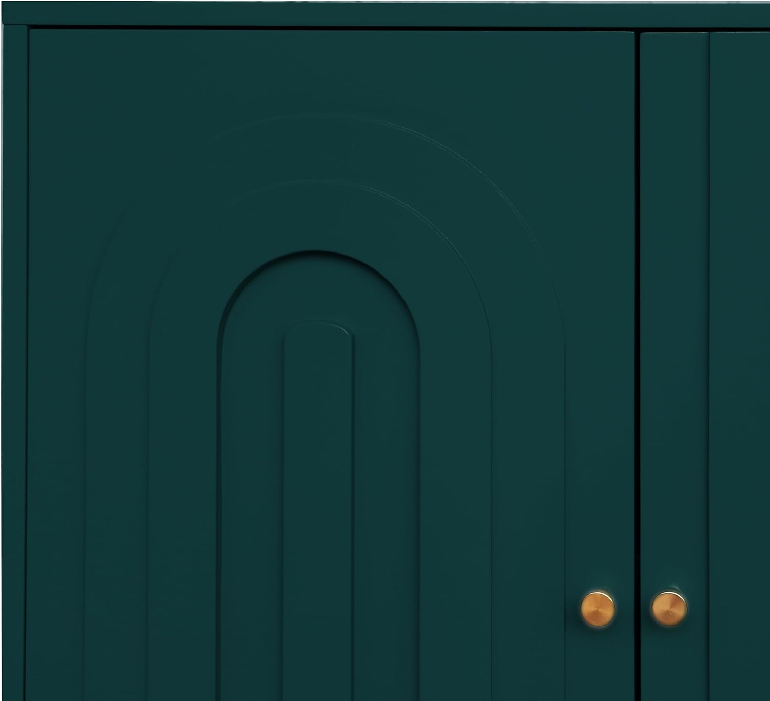 Modern Green Lacquered 4 Door Wooden Sideboard Buffet Server Storage Cabinet