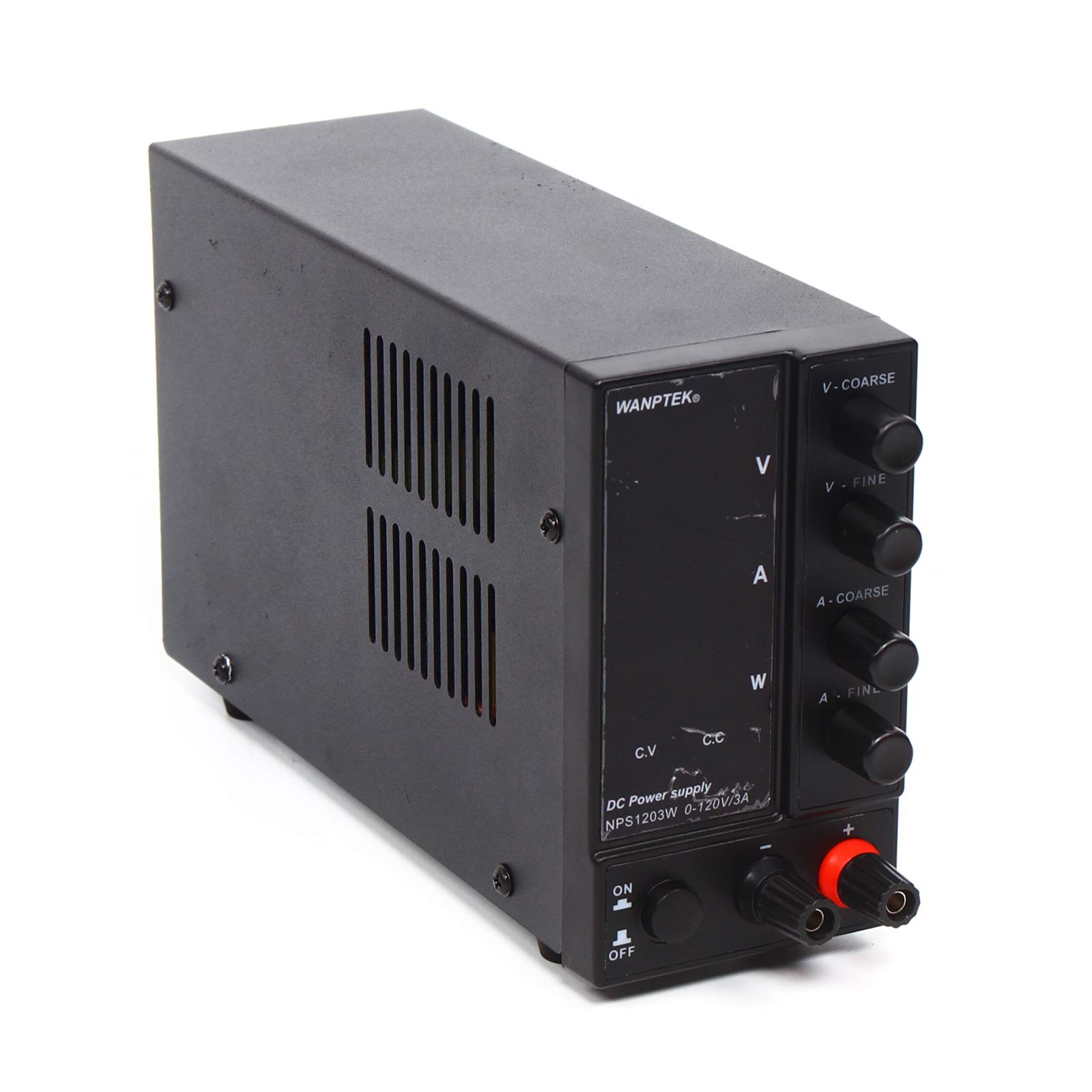 Alimentatore da laboratorio, alimentatore di rete regolabile 0-120 V, 3 A, 360 W, alimentatore DC con display HD, regolazione precisa della tensione, protezione da cortocircuito, per officina e