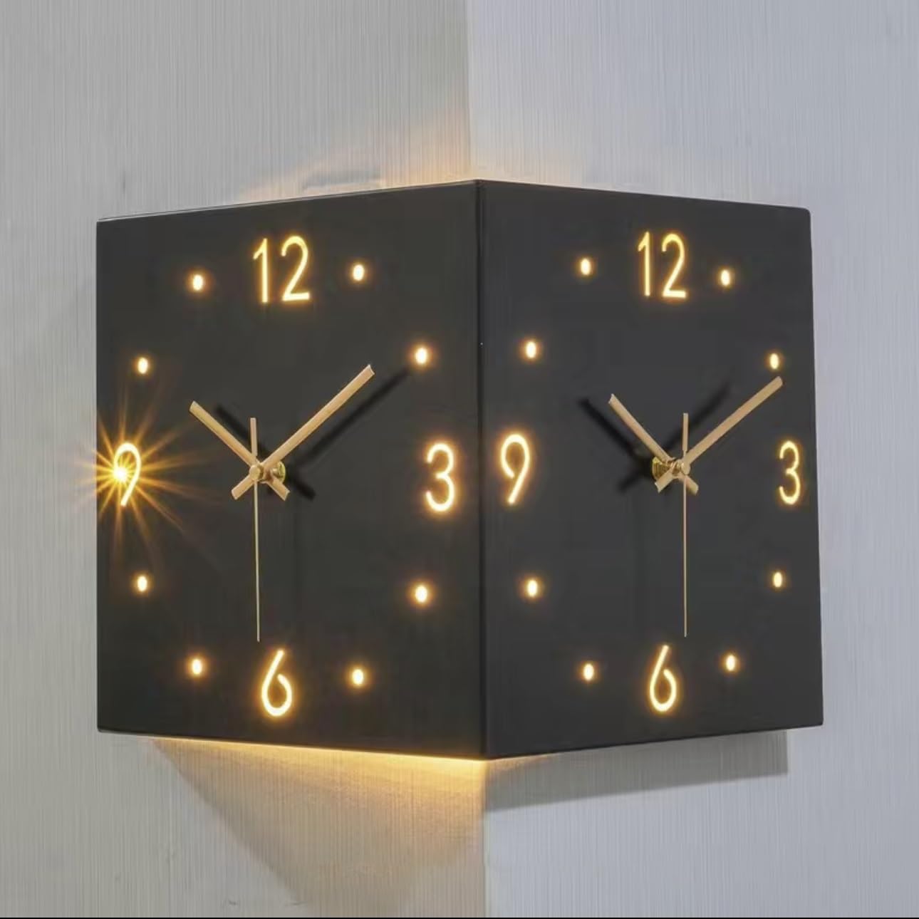 Topkey 12 Pollici Luminoso Orologio Da Parete Silenzioso Design In