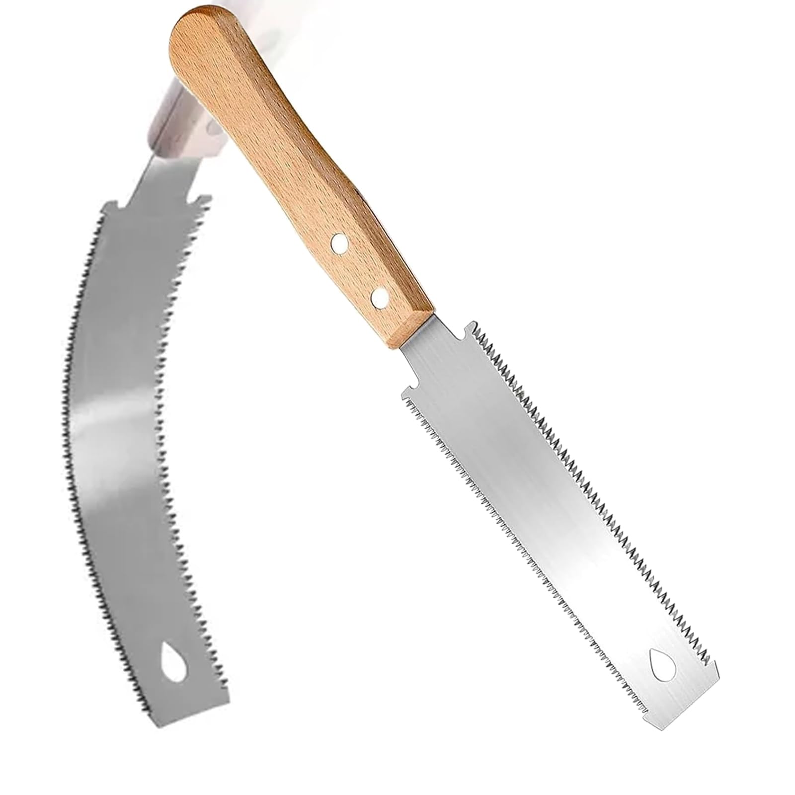 Amazleer Japanese Pull Flush Cut Saw for Woodworking Gardening Double-Edged Pruning Hand Saw - Image 3
