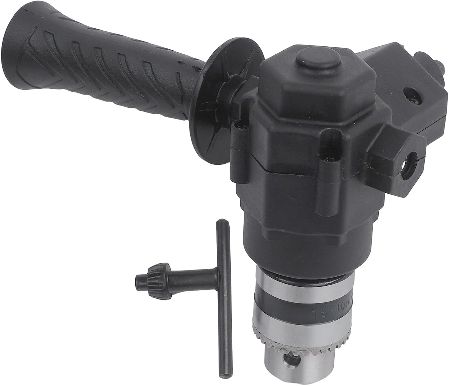 Right Angle Drill Adapter for Tools – 90 Degree Corner Drill Tool with Three Jaw Chuck, Bend Extension Drill Bit Holder, Narrow Space Wall & Table Corner Accessory(a)