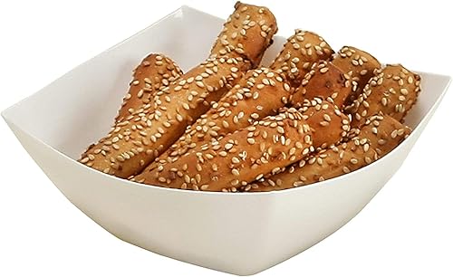 Miniatura 6 de PARTY BARGAINS Cuencos cuadrados de plástico de 128 onzas  1 paquete, transparentes, resistentes, inastillables, desechables, cuencos de ensalada de