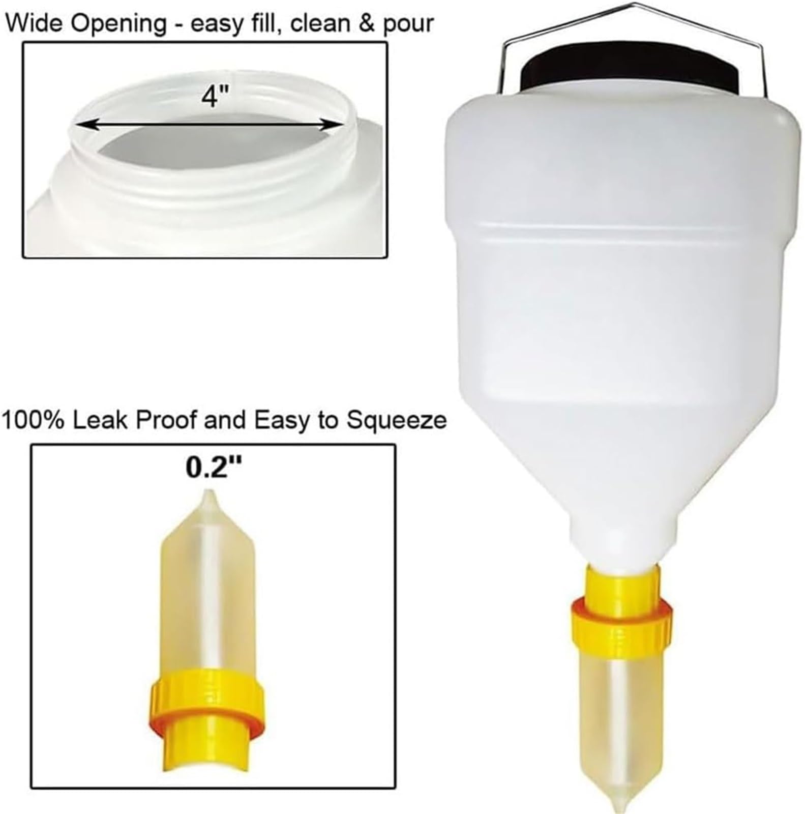 Dispenser for salsa ricaricabile da appendere, bottiglia for condimenti, salsa da spremere, bottiglie di ketchup da spremere, dispenser for salsa a prova di perdite for cucina, ristorante, barbecue(3.