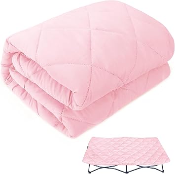 Sheet for Regalo My Cot Portable Toddler Bed, Joovy Travel Cot Sheet Only, Bed not Included, Soft Padded Cover, Pink, 54x28