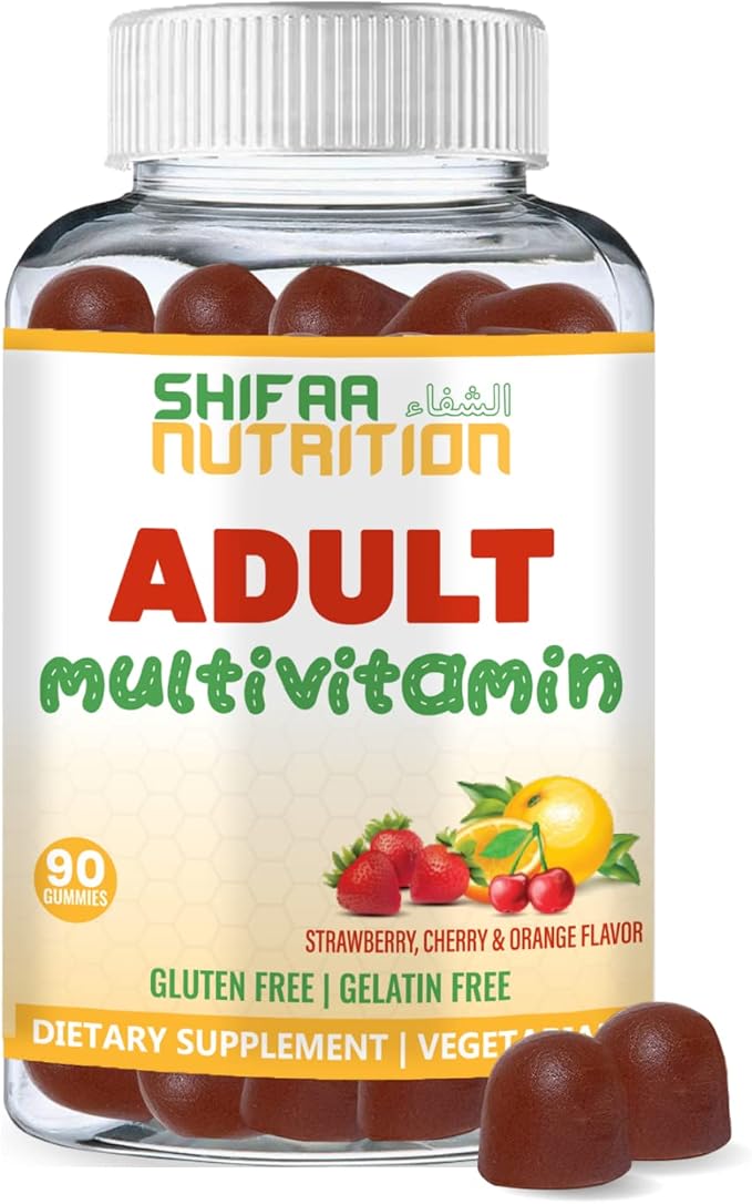 SHIFAA NUTRITION Halal Multivitamins for Adults 90
