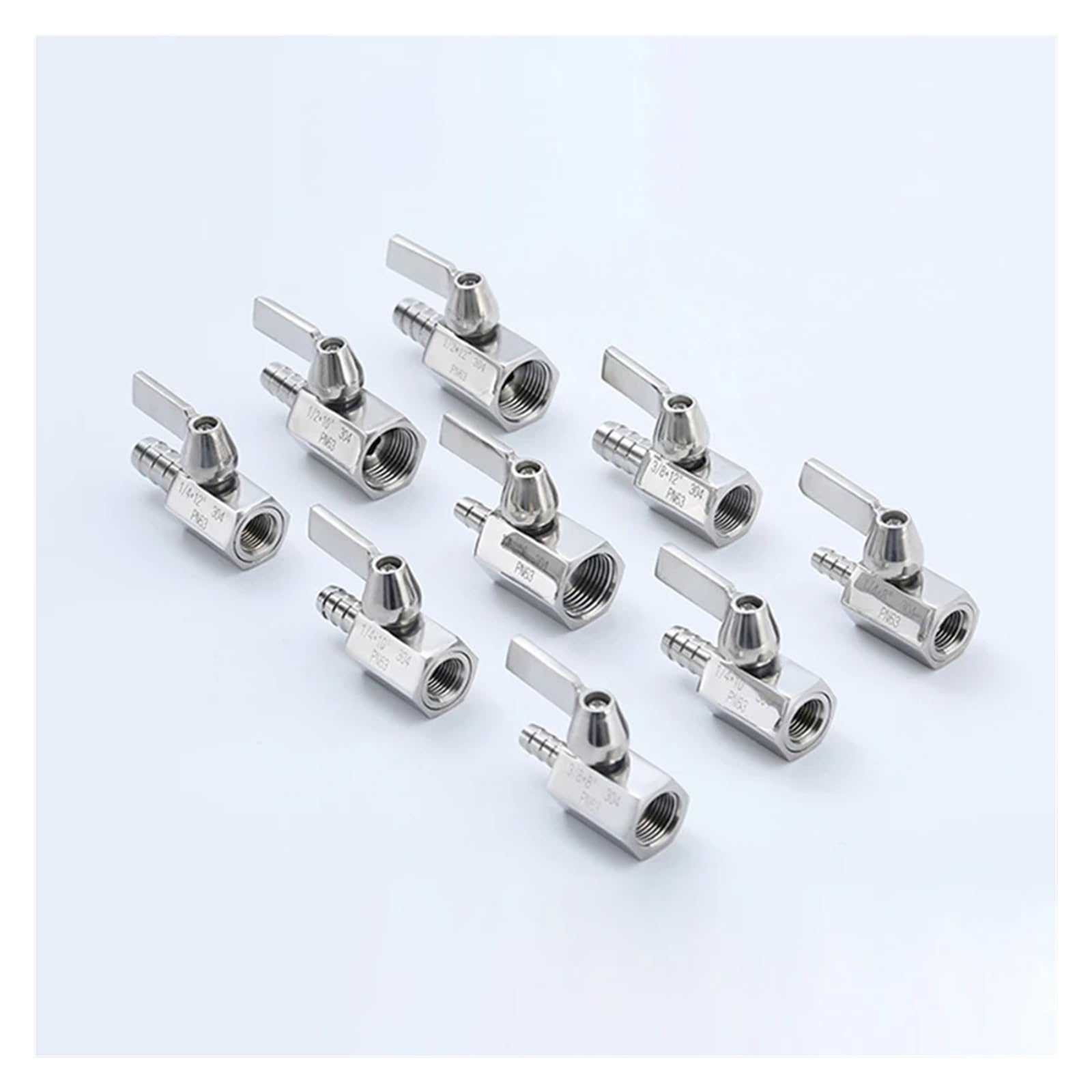 1 x uchwyt ze stali nierdzewnej mini zawór kulowy rura gwint wewnętrzny zewnętrzny miniaturowy przełącznik wody (45295, gwint wewnętrzny-8 mm)