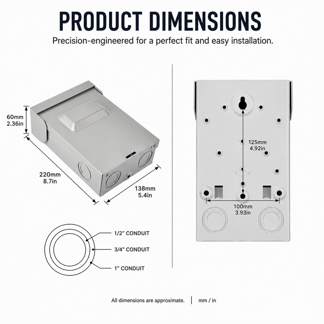 60A Disconnect Switch - UL Listed & Weatherproof -3