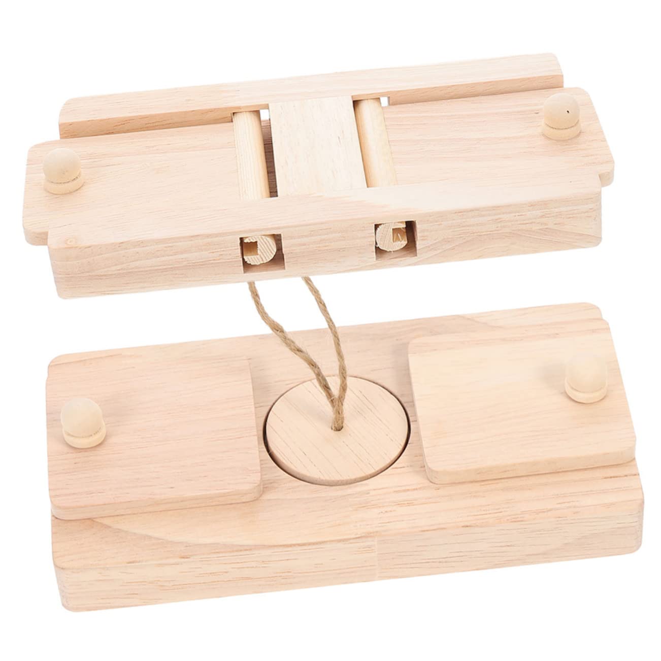 Jouet pour Hamster de Recherche de Nourriture 2 Pièces en Bois