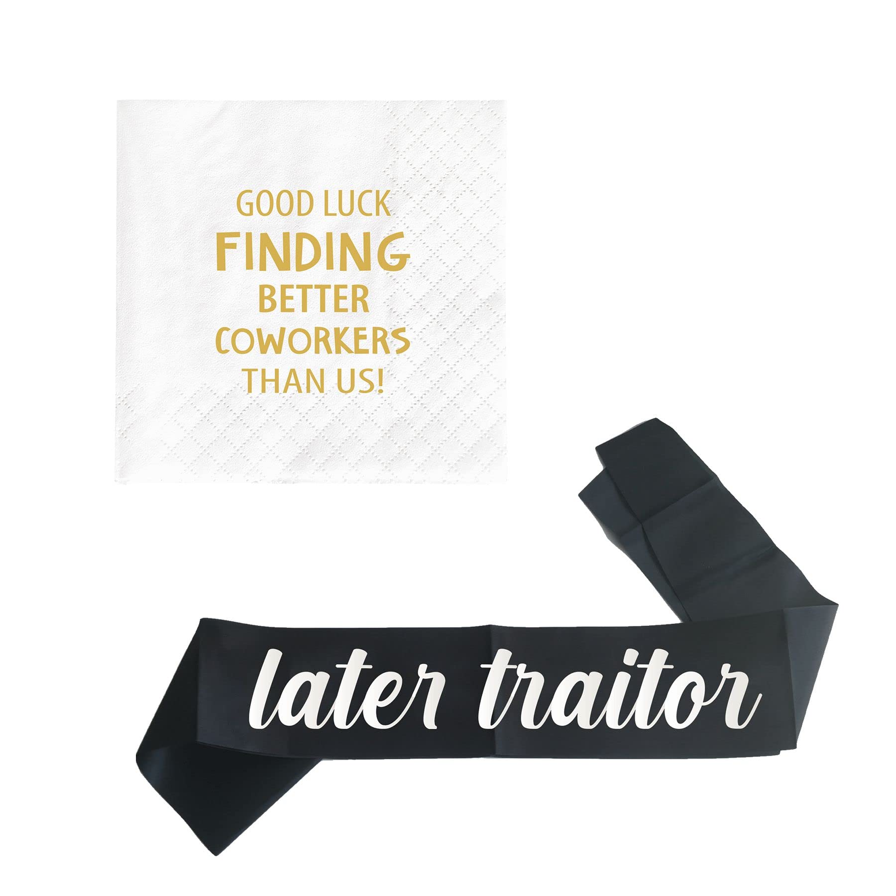 Going Away Decoration Gift for Coworker, Goodbye, Farewell, Leaving Party Dessert Napkins Supplies Favors for Colleague Boss, Good Luck Finding Better