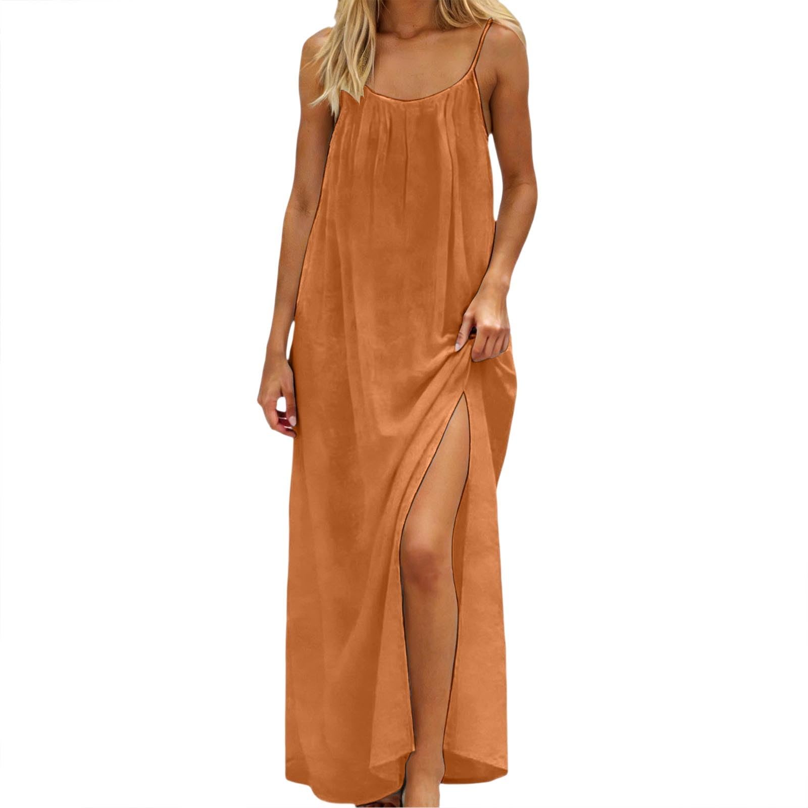 Vestidos de verano para mujer, de moda, para verano, vacaciones, espalda descubierta, casual, playa, verano, camisola, ajuste holgado, fluido, compromiso, cita, noche, salir, elegante, sexy, trabajo
