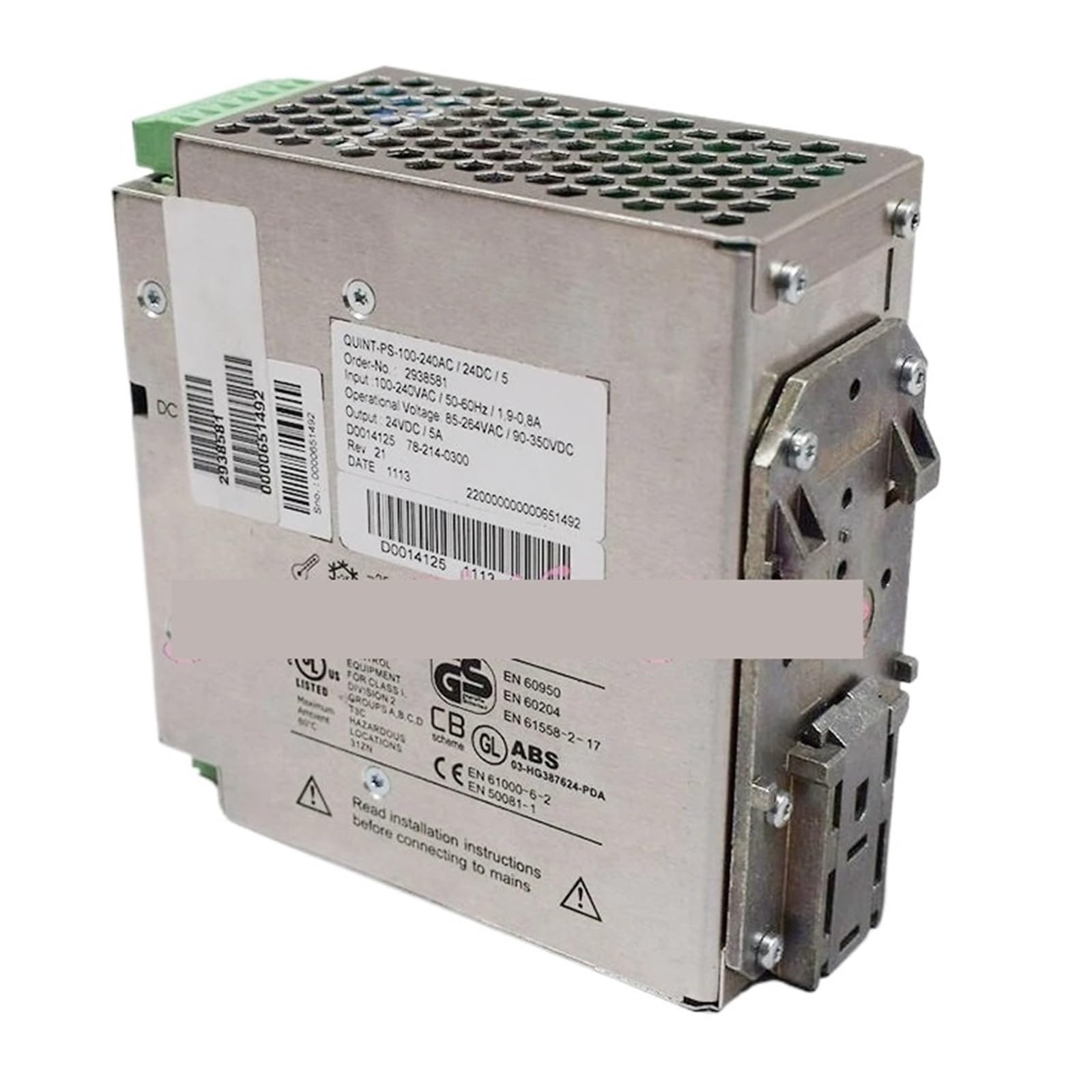 CXDFRSER QUINT-PS-100-240AC/24DC/5 24VDC/5A Switching Power Supply 2938581