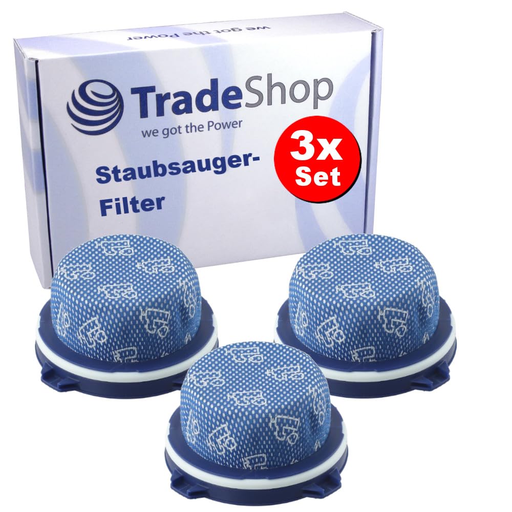 Trade-Shop Zestaw 3 mikrofiltrów HEPA do odkurzacza strumieniowego Samsung 75E Premium, 85 Multi, 85 Pet, 85 Pro, 90, 95 Multi