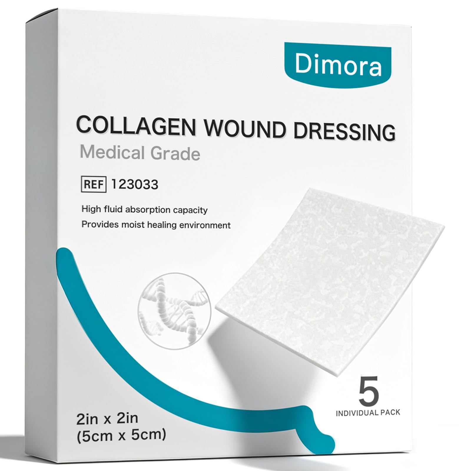 Dimora Medicazione per ferite al collagene, 5 x 5 pezzi