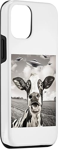 Miniatura 3 de Funda para iPhone 15 Pro Alien UFO Funny Cow Graphic Tee