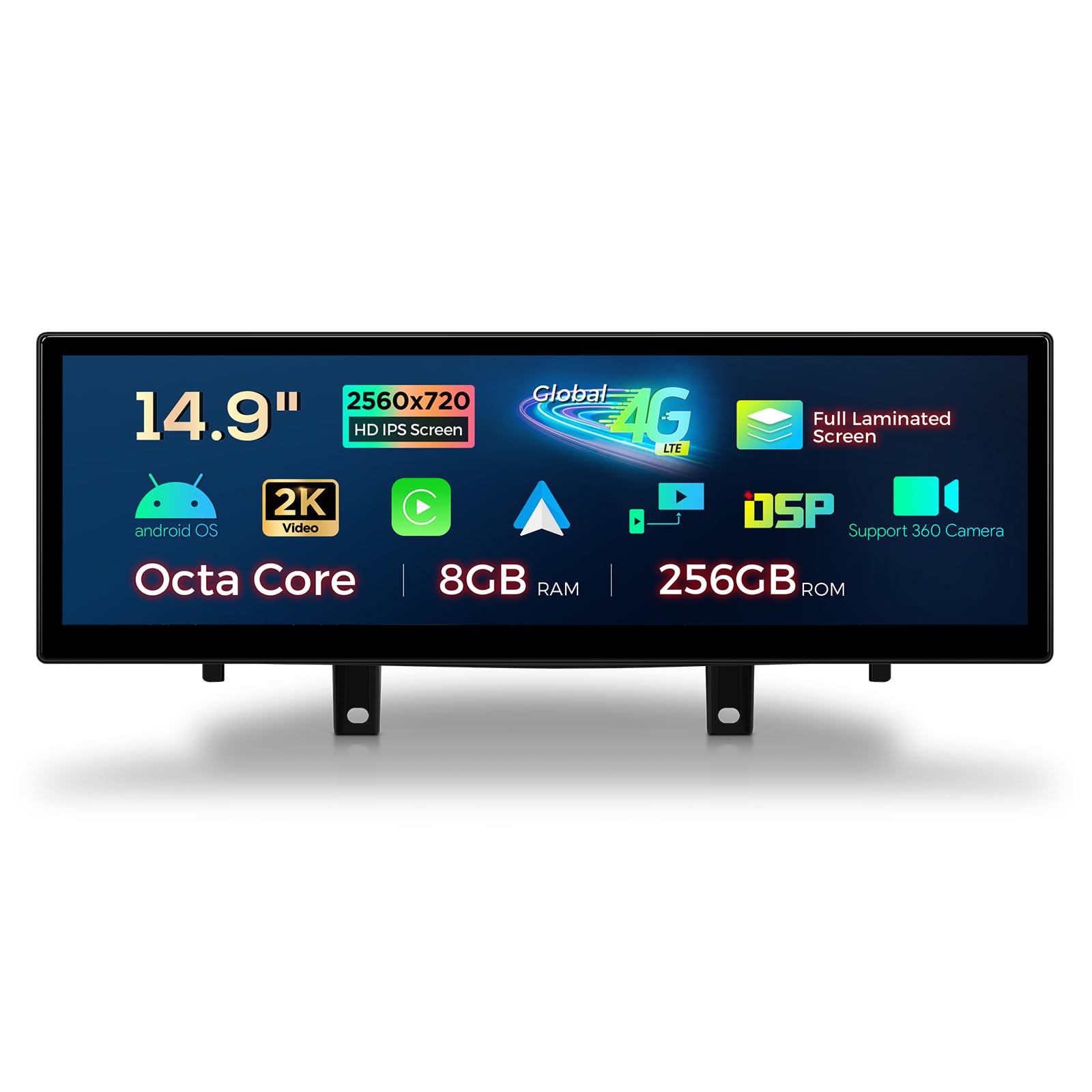 XTRONS 14.9 Inch Android Car Stereo Octa-Core 8+256GB for BMW X5 F15/X6 F16 (2014-2017) with NBT System, Fully-Laminated HD 2K IPS Display G+G Touch Screen Global 4G LTE Wireless CarAutoPlay