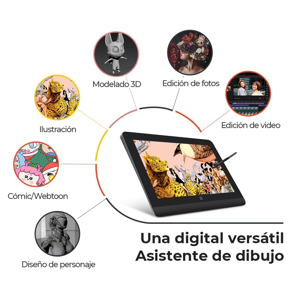 XPPEN Artist Pro 16 Gen2 Tableta Gráfica con Pantalla con Lápiz 16K Niveles de Presión, Tableta Dibujo Digital Completamente Laminada 16 Pulgadas con Teclado Numérico Inalámbrico