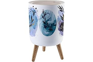 Watercolor Texture Trash Can: A Work of Art for Waste Management