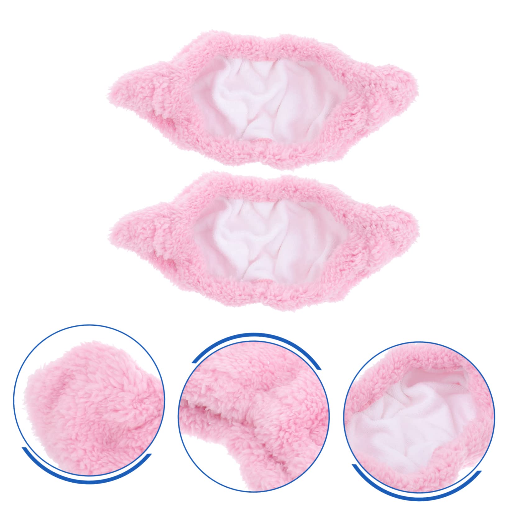YARNOW Couvre-Patins en Velours Doux Rose Élastique Protège-Lames de Patins à Glace pour Hockey et Patinage Artistique, Pratique et Confortable