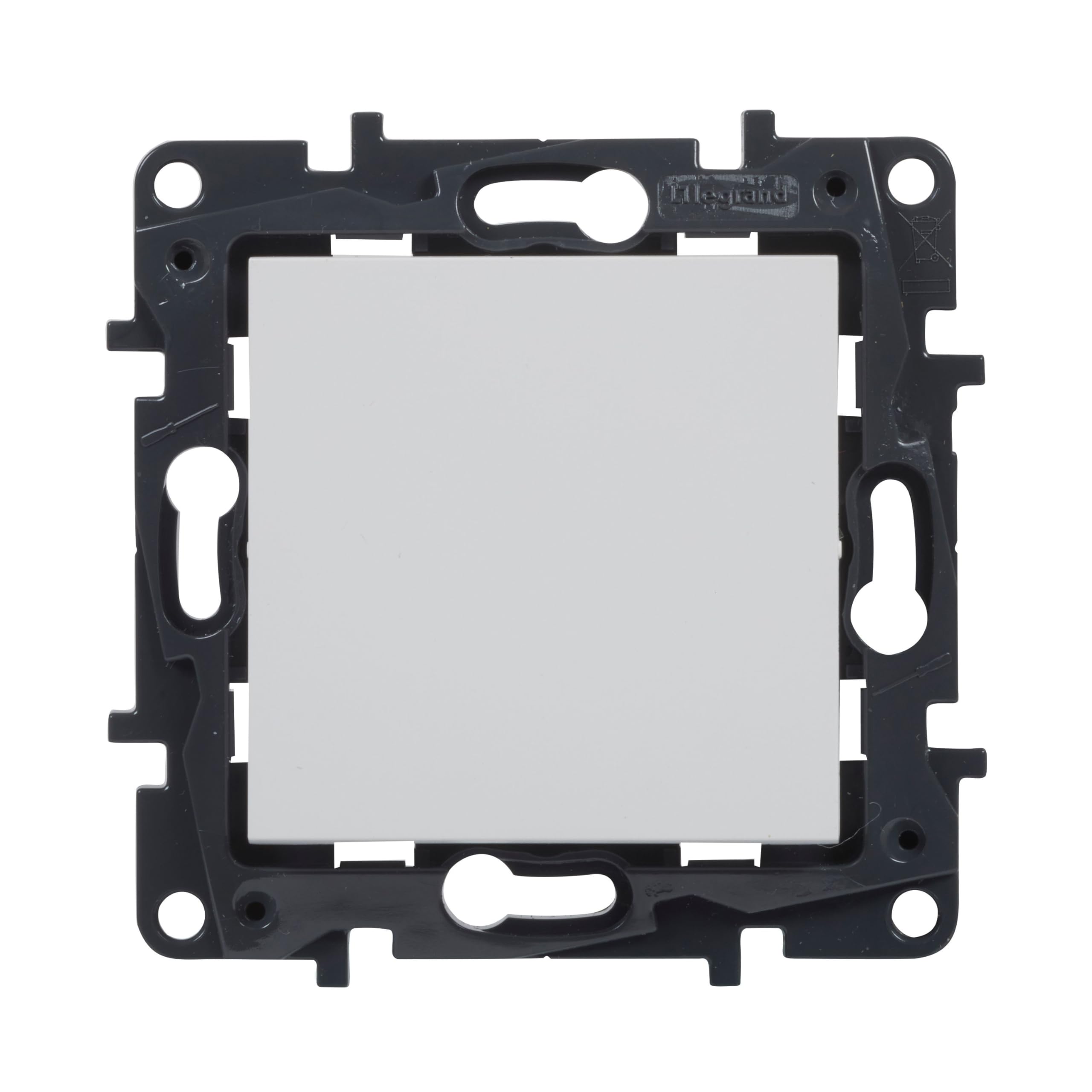 LEGRAND Interruptor o Conmutador componible 10AX para instalación empotrada, Gama Niloé Step, Color Blanco, 398220