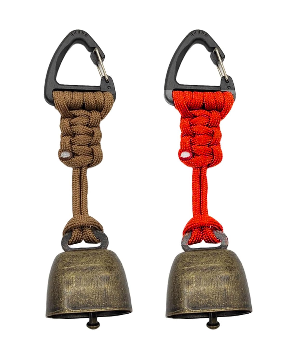 2 Piezas Campanas Anti Osos, Práctico Campana Oso Campana de Advertencia, Mosquetón de Campanas de Oso, Campana de Oso Polivalente, para Senderismo Camping al Aire Libre Pesca Escalada
