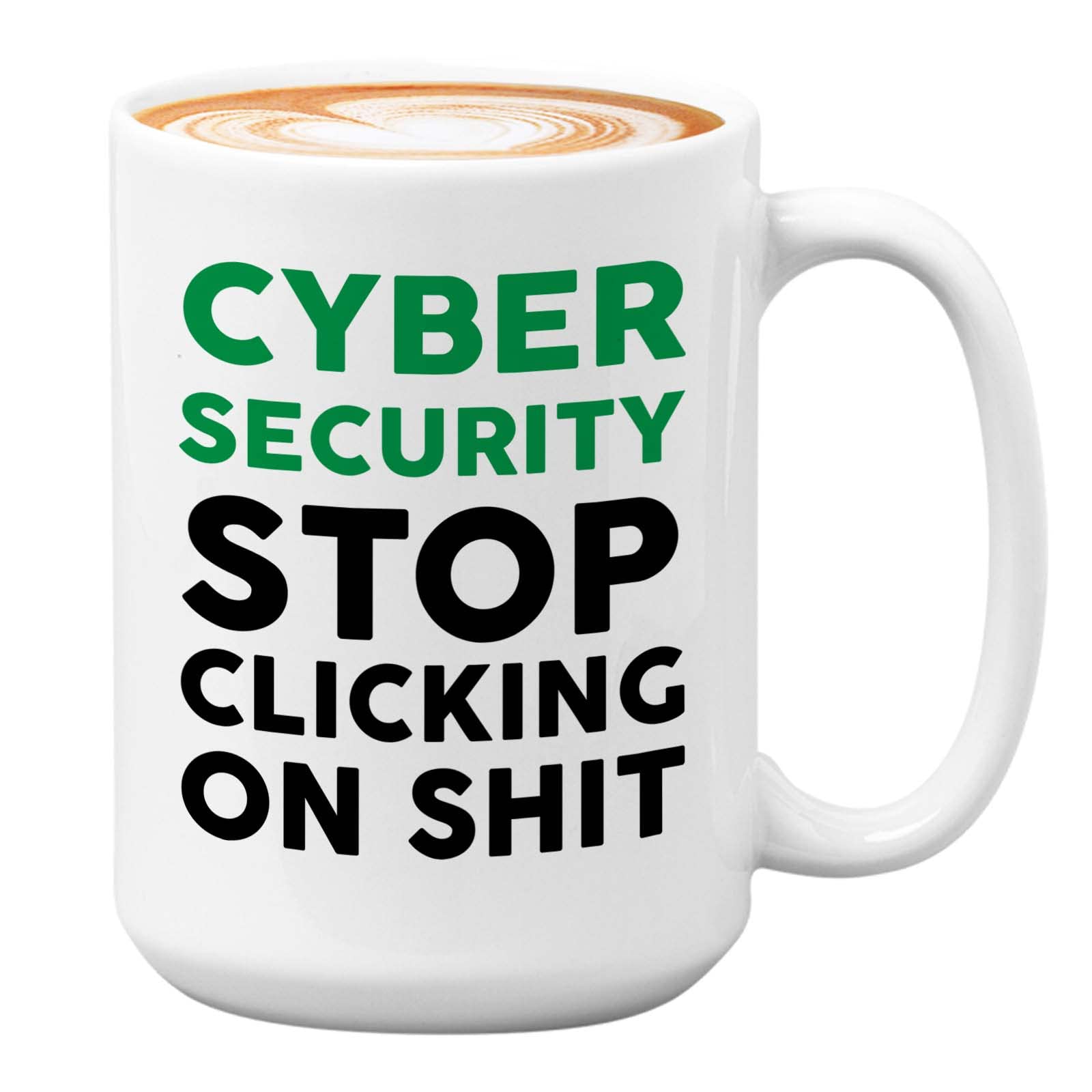 Bubble HugsProgrammer Mug White 15oz - Cyber Security Stop Clicking - Tech Progammer Computer Engineer Coding Mechanical Electrical