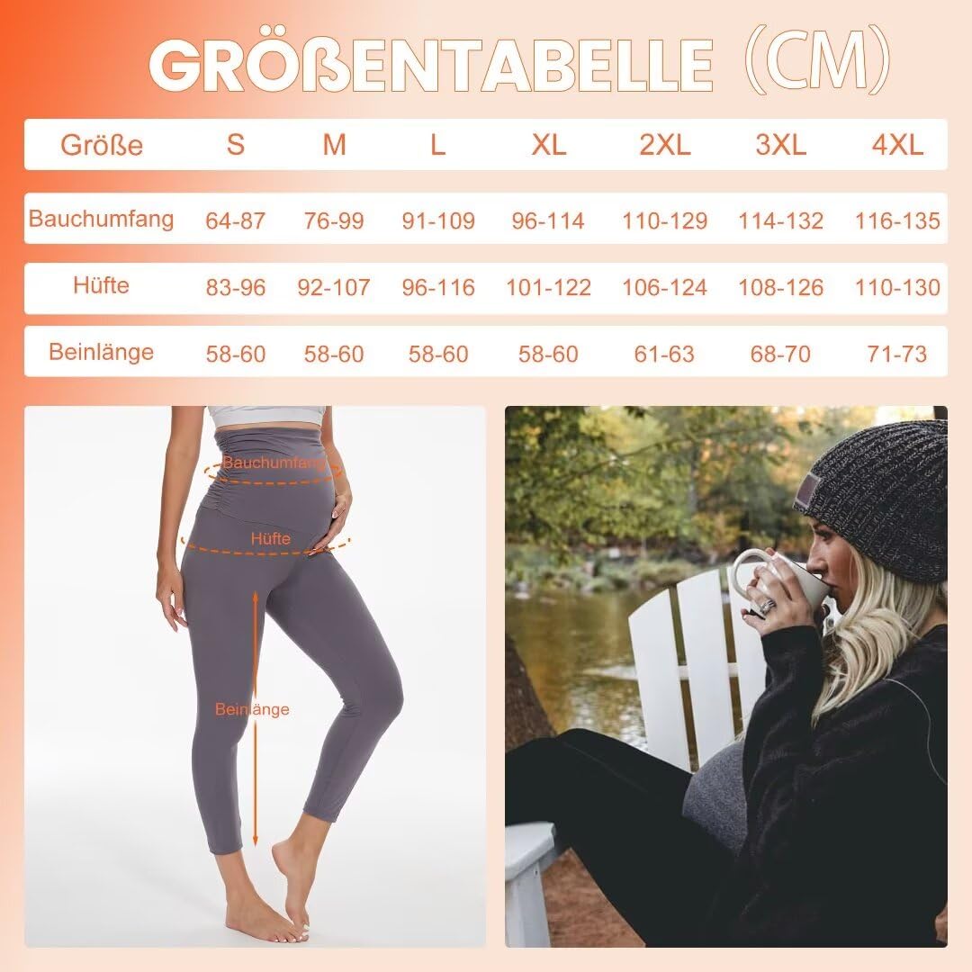 QGGQDD Thermo Leggings pour Femmes Taille Haute pour la Grossesse, Leggings Chauds pour la Grossesse, Leggings pour l'Hiver, pour la Maison, le Sport, Noir , L