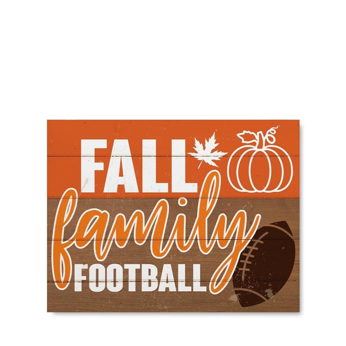 KCDFDVJFBM Fall Football Welcome Sign - Farmhouse Rustic Plaque with Family Theme, Cozy Autumn Porch Decor for, Home & Housewarming Gift(Unframed,12x18inch(30x45cm))