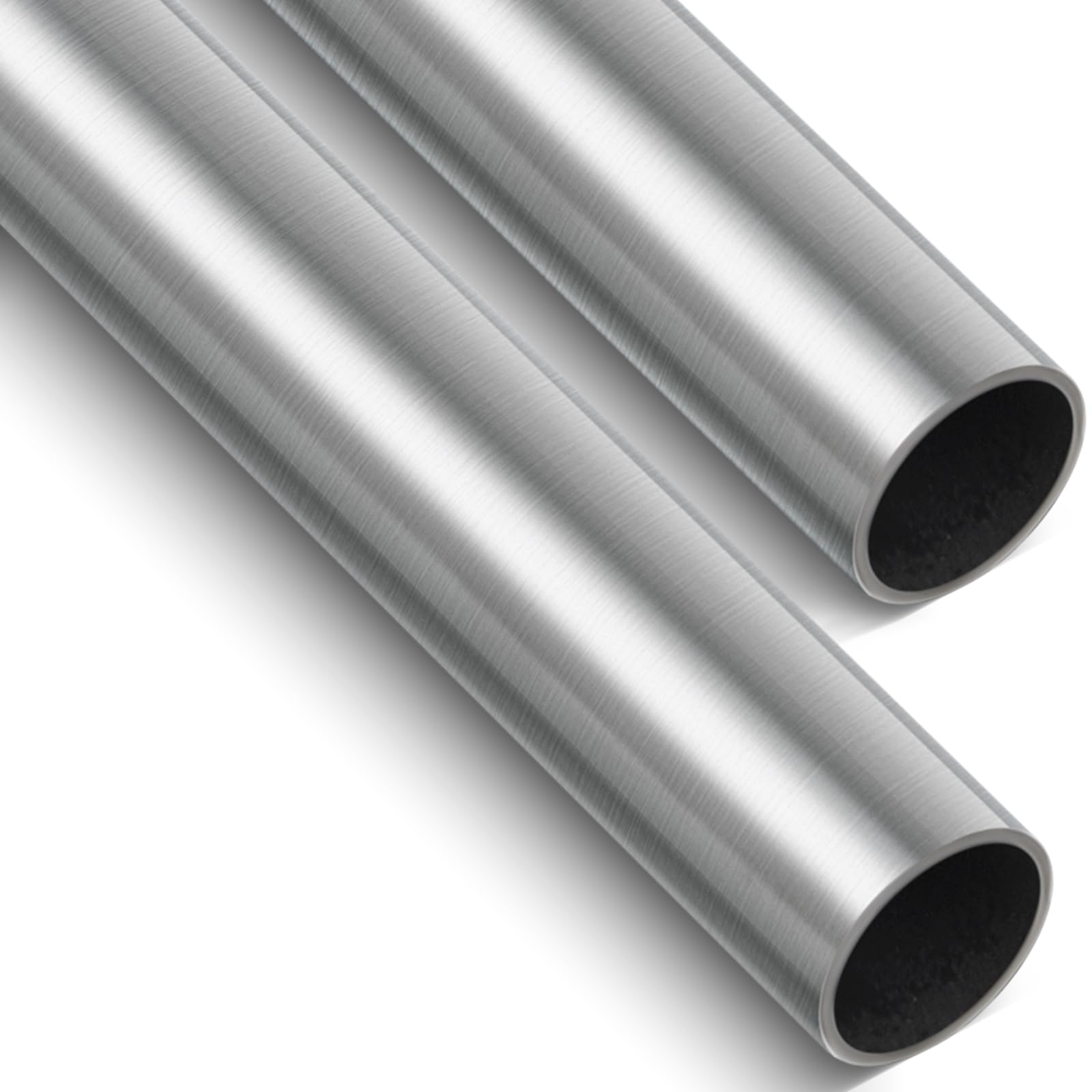 Hicarer 2 Pcs 1-1/2" Od 304 Stainless Steel Tubing 2 Feet Length Round Metal Tube Stainless Steel Pipe Wall Weldable Tubing