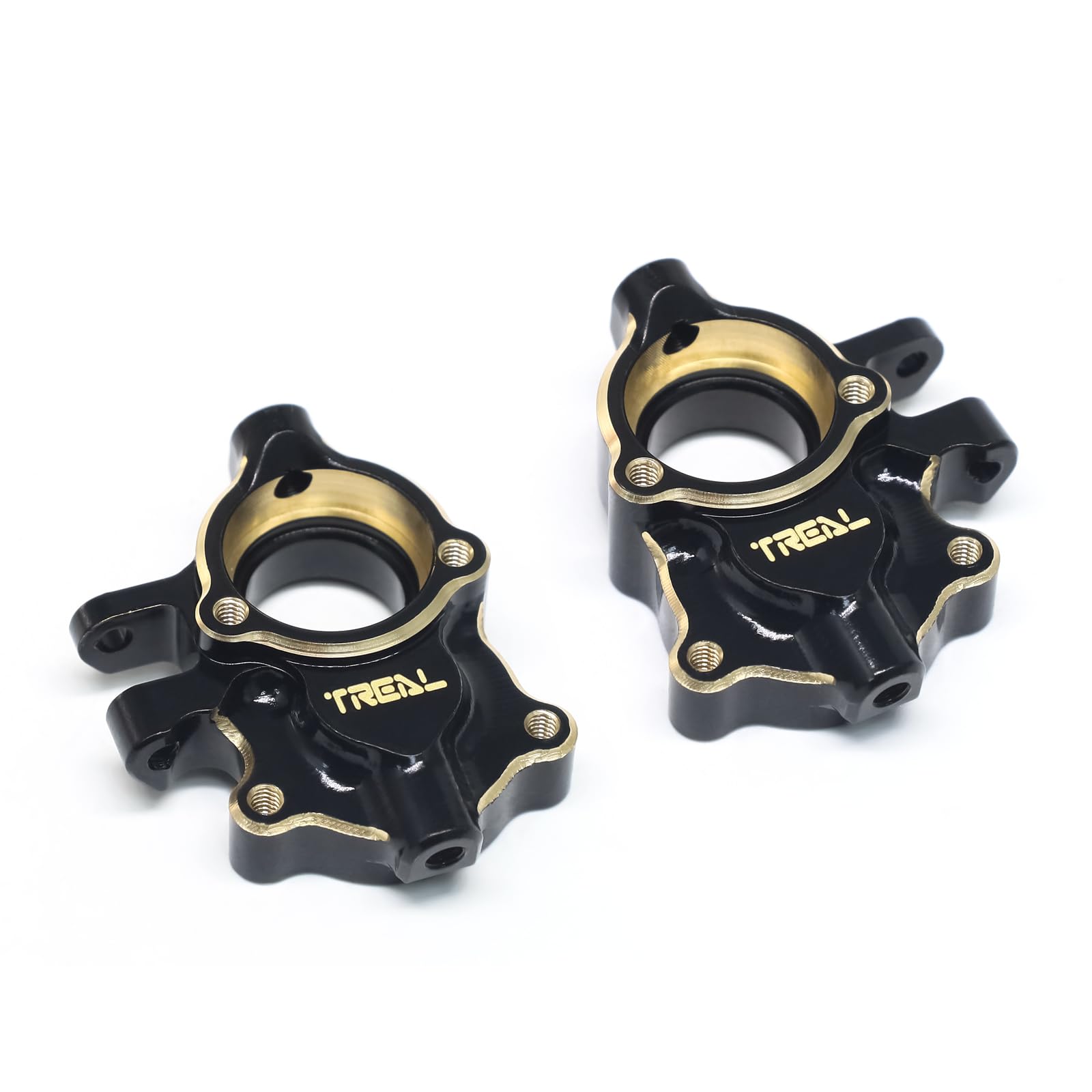 TREAL Brass Front Steering Knuckles Inner Portal Covers Housing 27g/Pair Weights Upgrades for 1/18 Redcat Ascent 18 Crawler