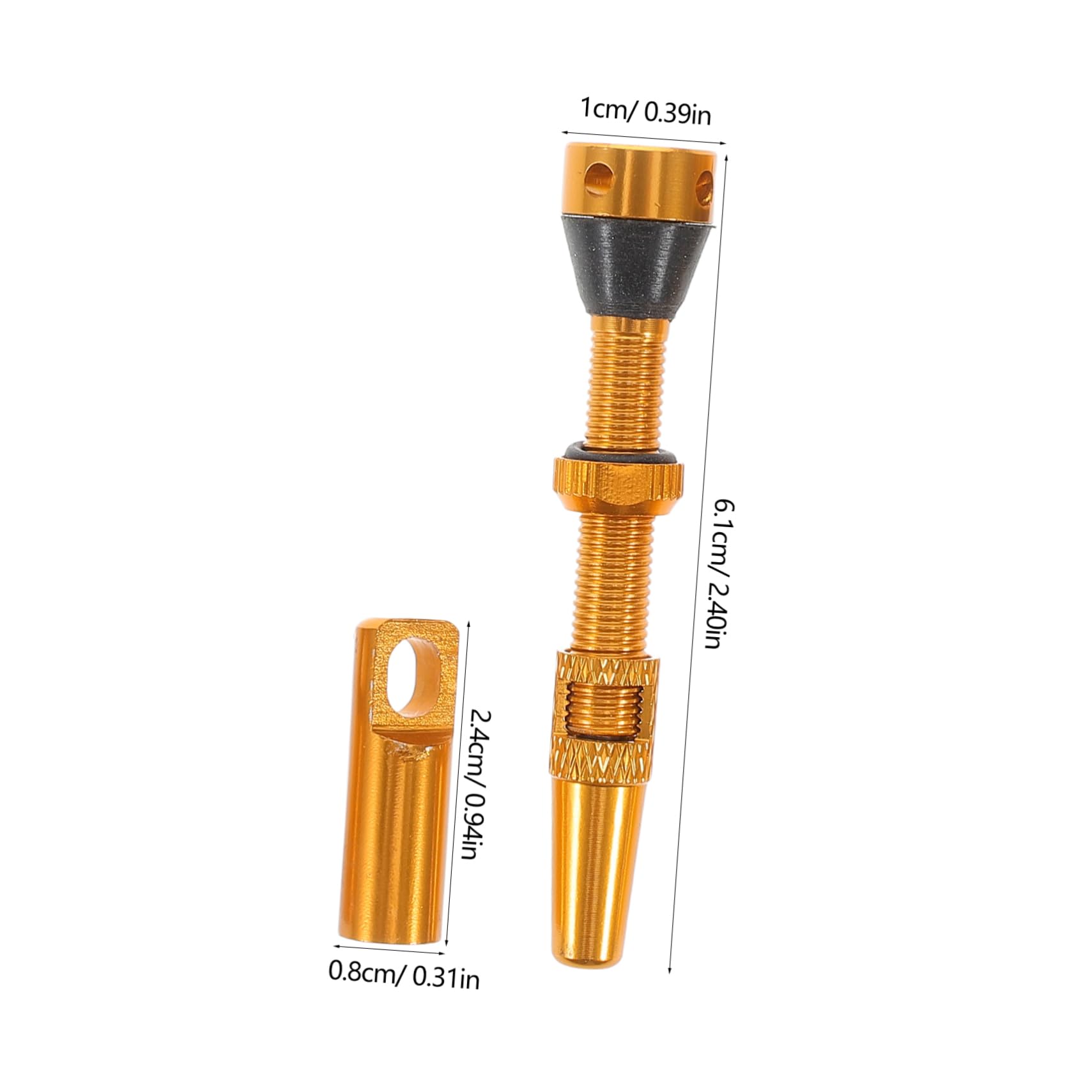 MUCKLILY 4pcs CNC Tire Valve Core with Backflow Prevention for Bike Tire Inflator Gauge Road Bike Valve Stem Accessories