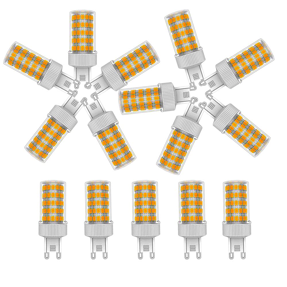 Paquete de 15 bombillas LED G9 10W Blanco Cálido 3000K 1000lm G9 No Regulable Equivalentes Bombillas Halógenas 100W G9 bombillas de Bajo Consumo, Lámpara LED de Enchufe G9 Bombilla Cápsula