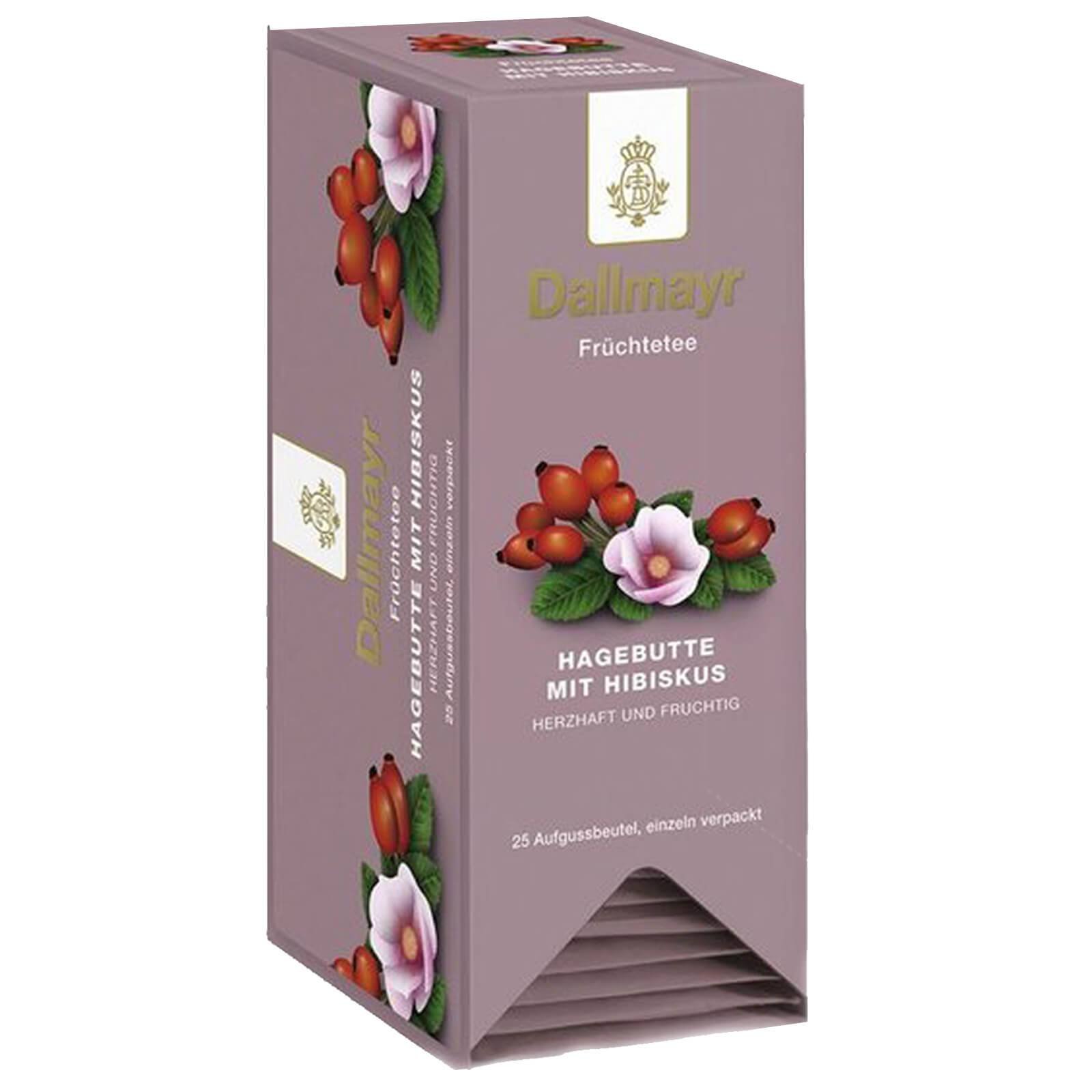 Dallmayr Früchtetee Hagebutte mit Hibiskus 8 x 25 x 3g