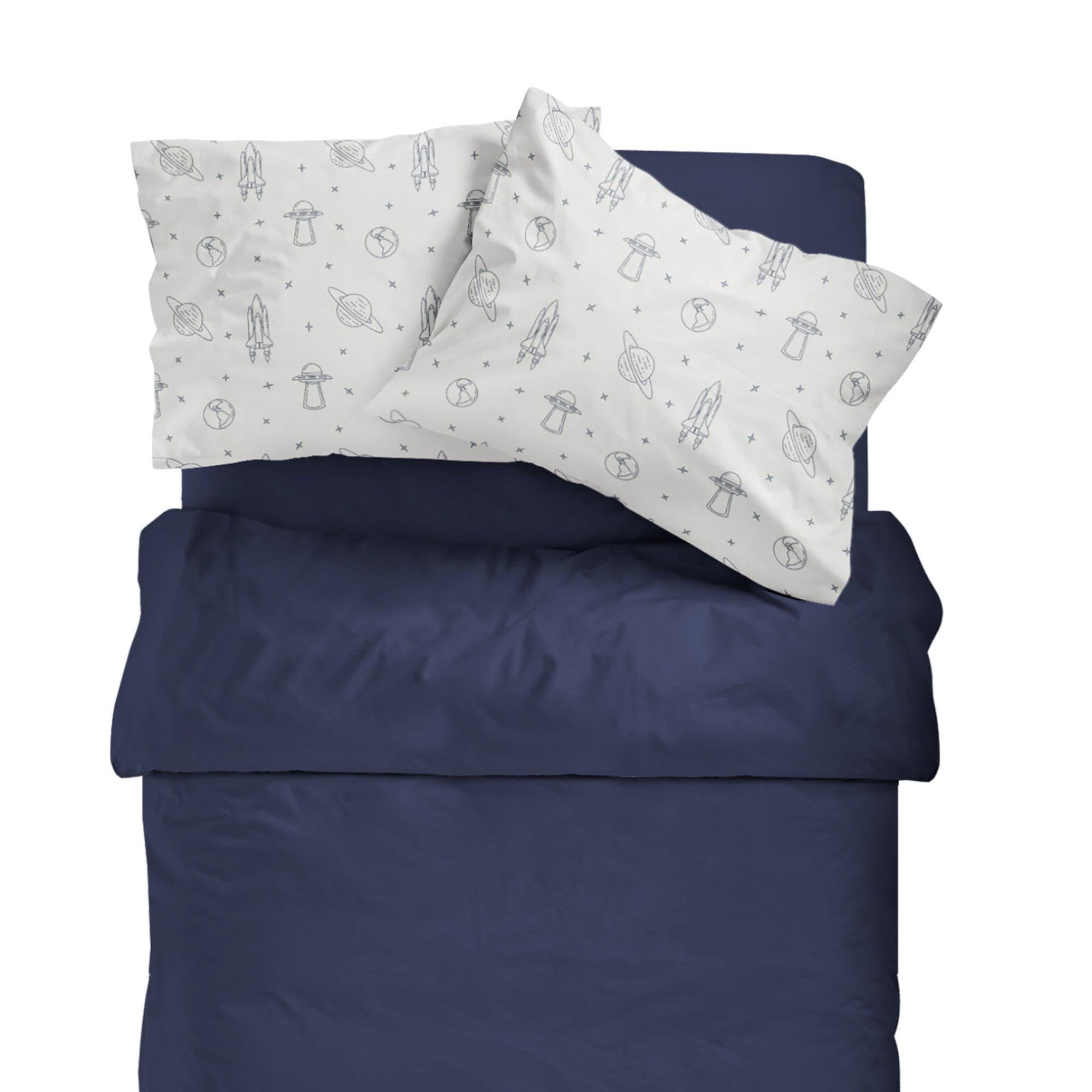 Makemake Organics Juego De 2 Fundas De Almohada Orgánicas Para Niños Pequeños, Algodón Orgánico Certificado GOTS, Sin Productos Químicos, Sin Colorantes, Se Adapta A Almohadas De Viaje De 13 X 18