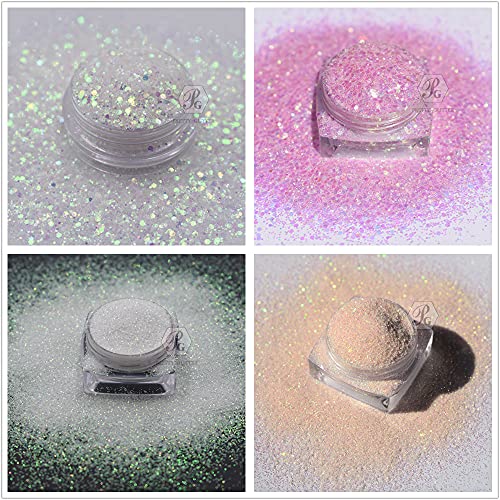 Prettyg 10 Boxes Set Uv Color Changing Powder Glitter - Festival Rave Beauty Makeup Face Body Nail Art Decoration Uv-10C #TOP5