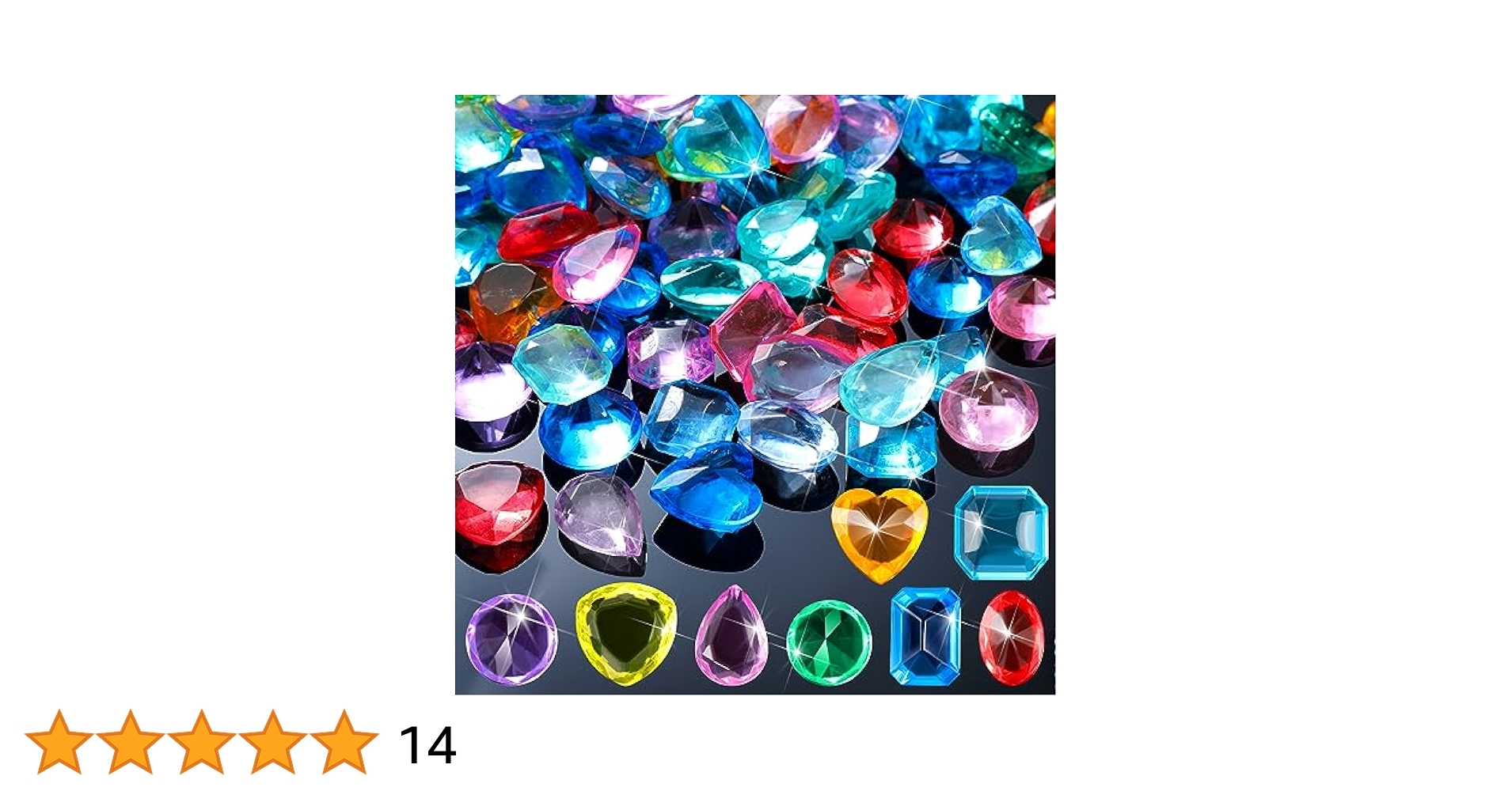 Amazon.co.jp: Liliful 202個 海賊宝 宝石 ジャンボ キラキラ