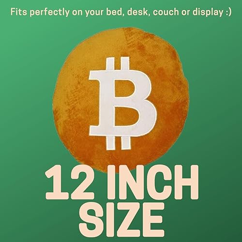 Miniatura 5 de Bitcoin Pillows - Almohada criptográfica de felpa redonda bordada de BlockCraft.Compra almohada de felpa BTC