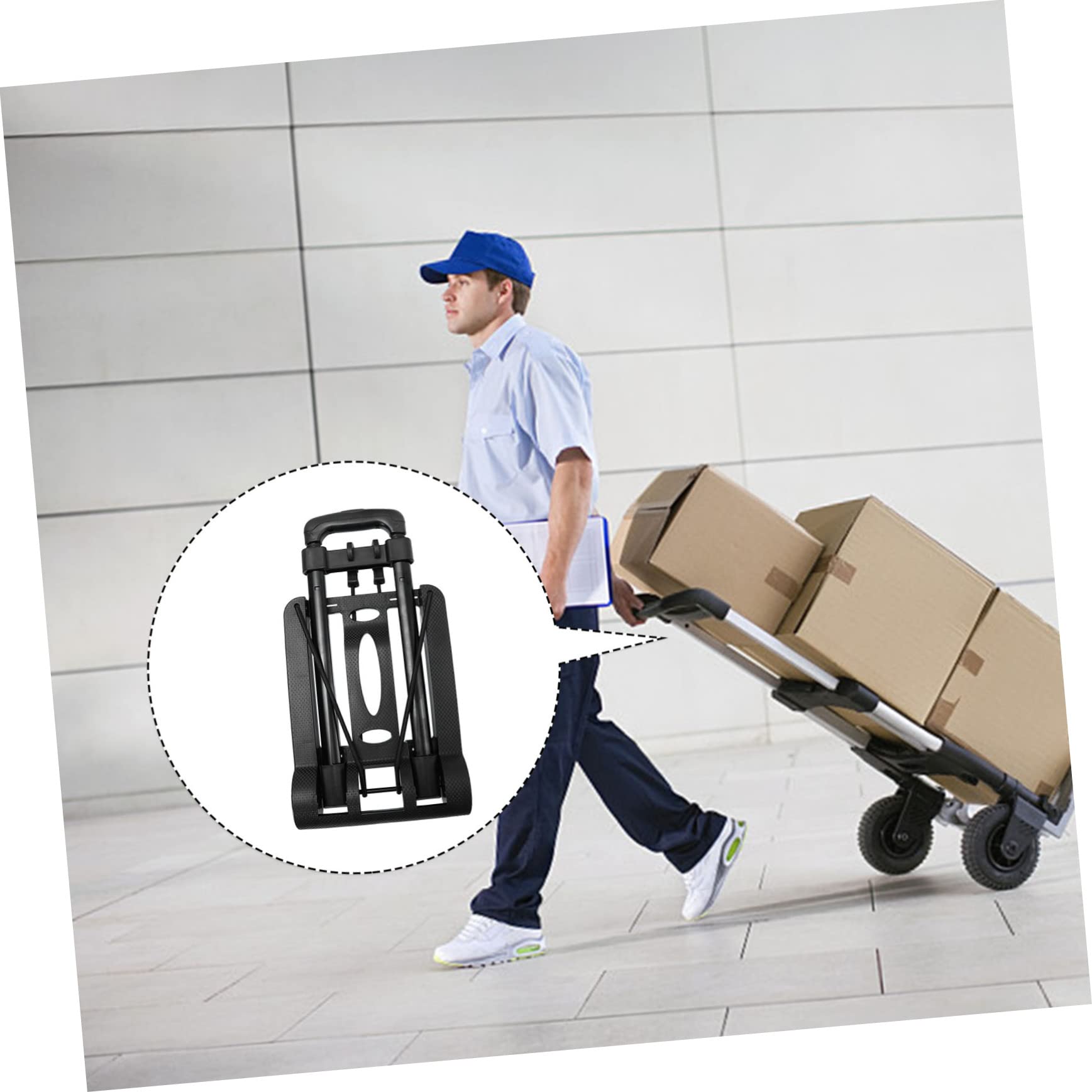 Carrello Pieghevole per Bagagli Portatile Multifunzionale in Ferro