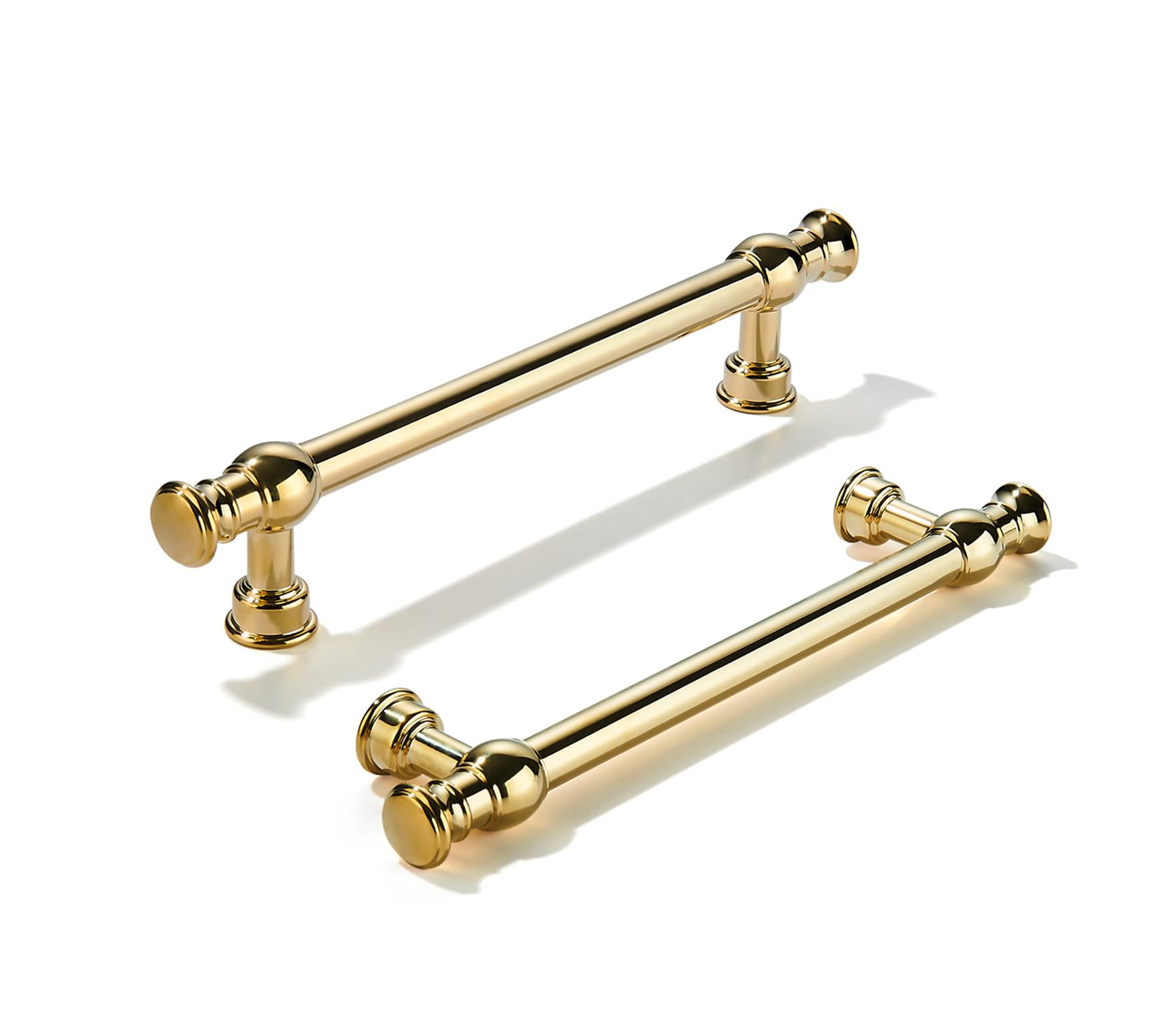 KHTUMEWARE-SBBINLI Unlacquered Brass Cabinet Pulls CTC 3 in (76 mm) in Unlacquered Brass — KHTUMEWARE