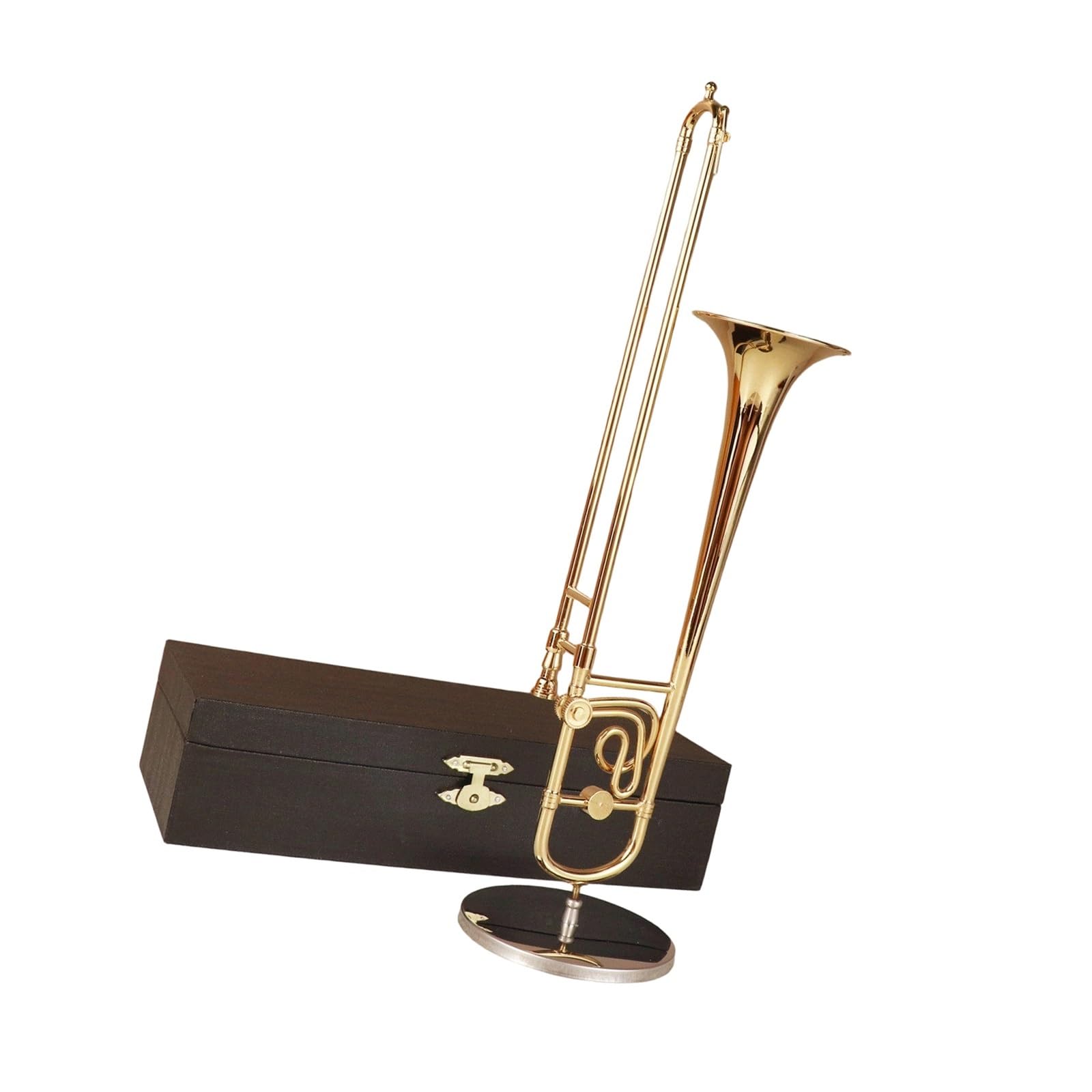 ZXFJYUIP Trombone Trumpet And Saxophone Instrument Models Miniature Tube Decorations Bronze Plated(7)