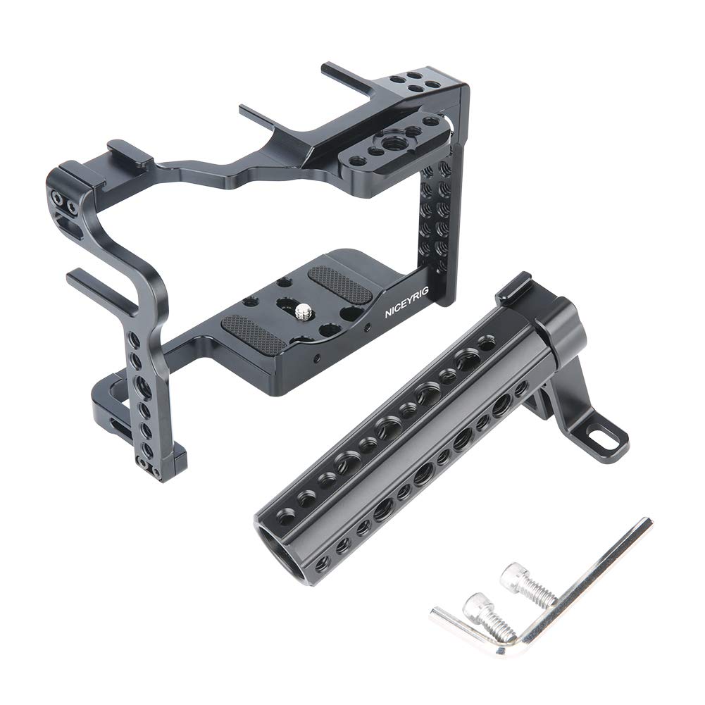 [Update Version] NICEYRIG GH5s GH5 Camera Kit de Cage avec Camera à Fromage Poignée Supérieure Porte-Accessoire NATO Rail pour Appareil Photo Reflex numérique Panasonic Lumix GH5 GH5s