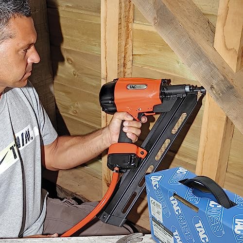 TACWISE 1721 Extra verzinkte Rahmennägel, 3,1/65 mm, D-Kopf, Ringschaft, 34°-Neigung, papiergebunden, 1600 Stück, Silber