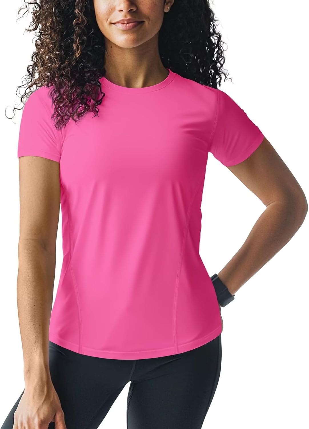 Zengjo Short Sleeve Workout Tops for Women Slim Fitted Athletic T-Shirts Quick Dry Moisture Wicking Gym Yoga Running