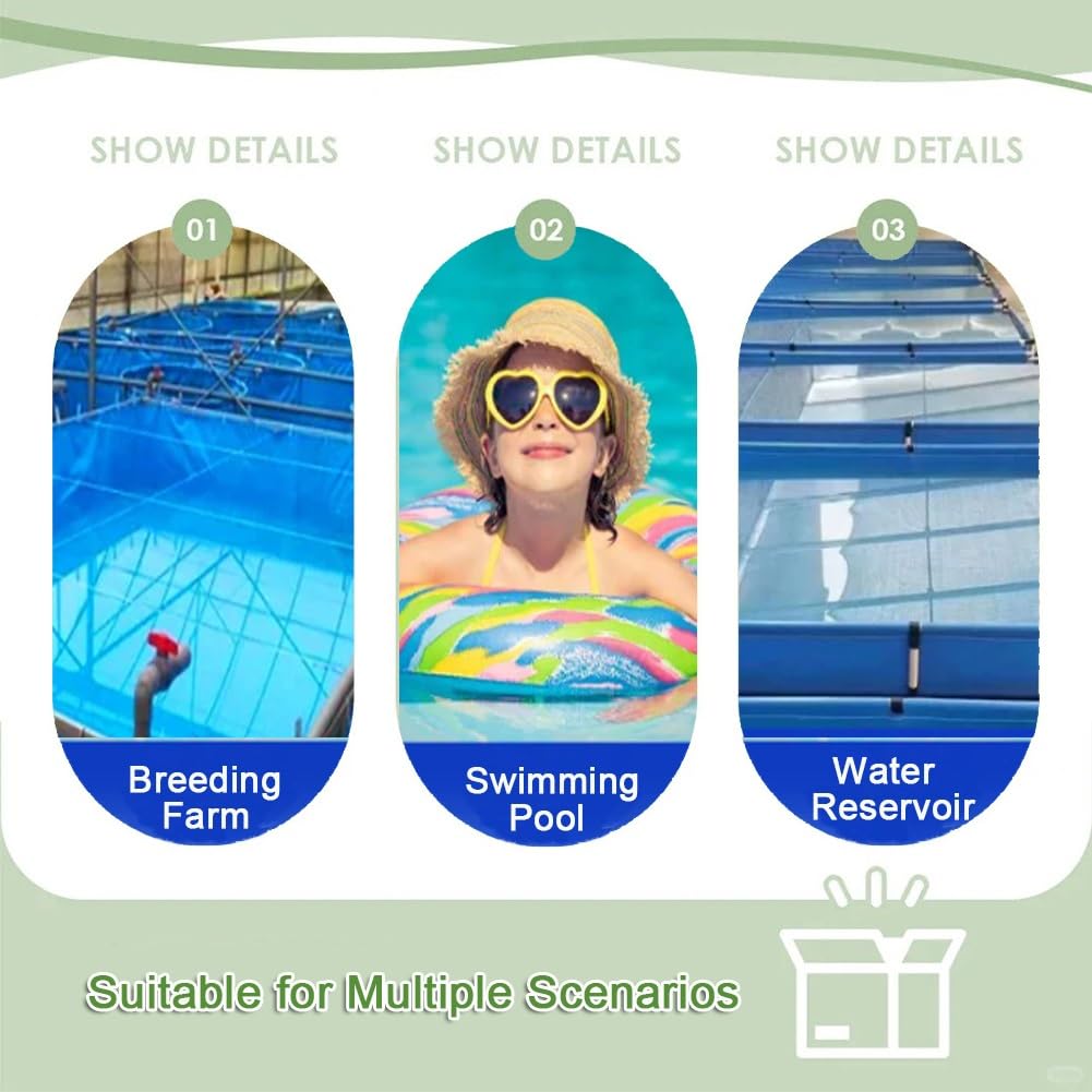GZHERVICES Acquario Pieghevole, Laghetto per Carpe Koi in PVC (con Telaio in Acciaio Inossidabile 304 E Valvola di Scarico), Adatto all'Uso Sia in Interni Che All'aperto per L'allevamento(1x0.6x0.3m)
